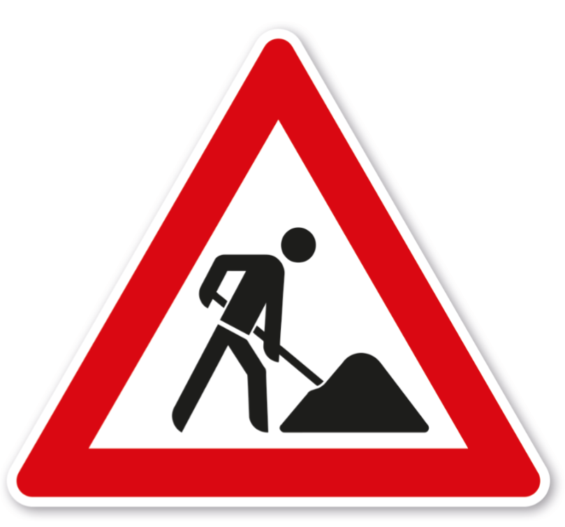 Baustellenschild